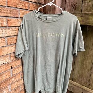 Casual Green Short Sleeve Tee Relaxed Fit